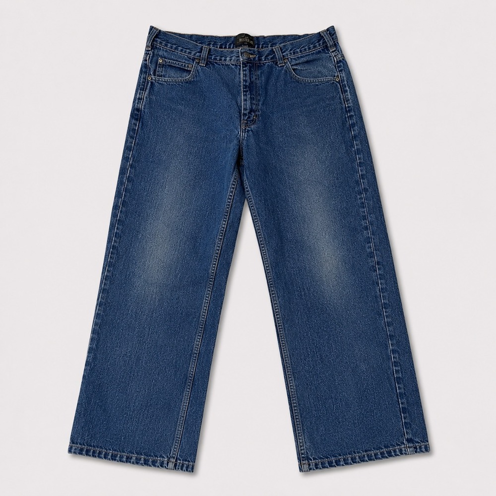 RedHead Mens 35x30 Straight Leg Blue Jeans Denim Cotton 5 Pocket Casual